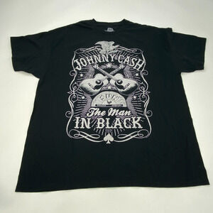Sun Record Company Johnny Cash “Man In Black” Black T-Shirt Size XL